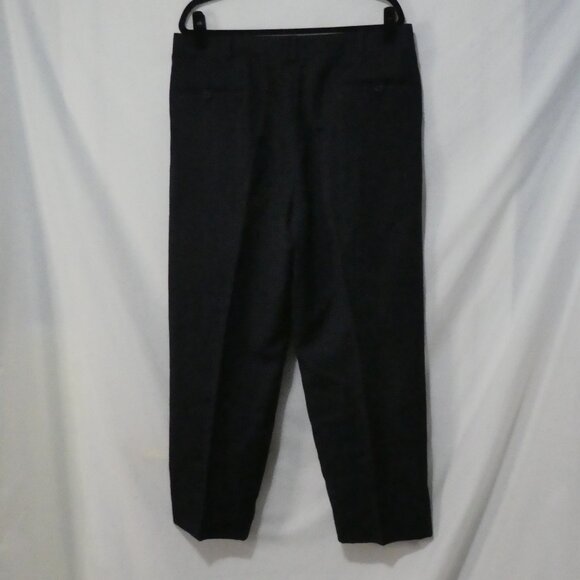 Unbranded | 18 inch waist measured | Dark Navy Pleated Dress Pants - Picture 2 of 16